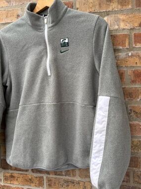 Nike MSU Fleece Quarter Zip size Small Pullover Sweatshirt Michigan State